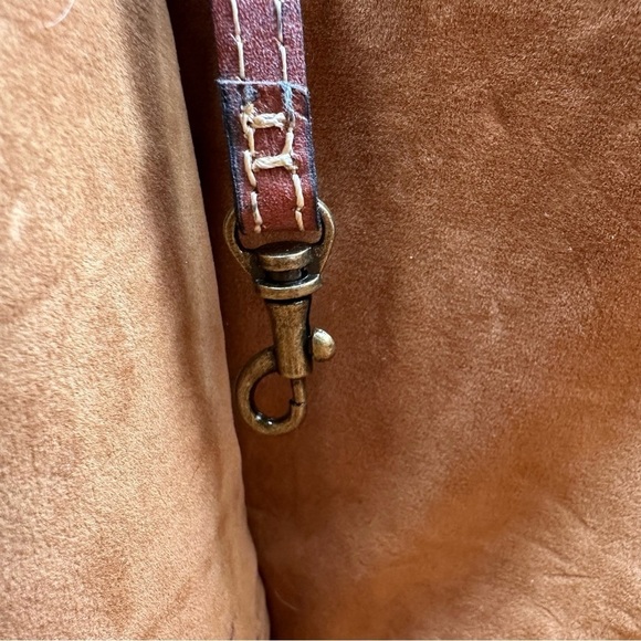 Patricia Nash Zancona Tote Shoulder Bag Studded Tan Brown Leather READ - Picture 9 of 15